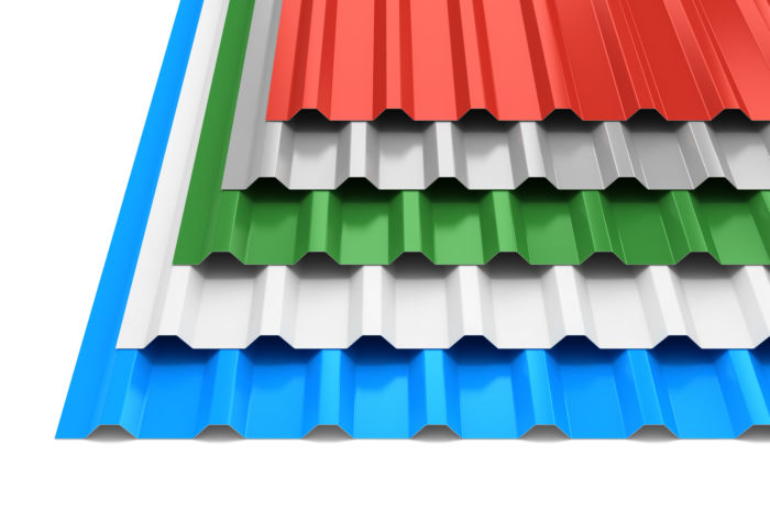 Corrugated painted aluminium