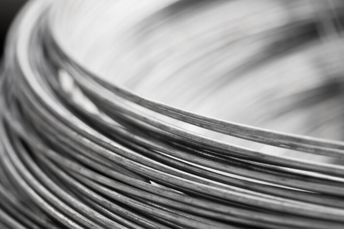 stainless steel wire close up