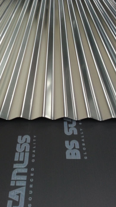 Corrugated stainless steel